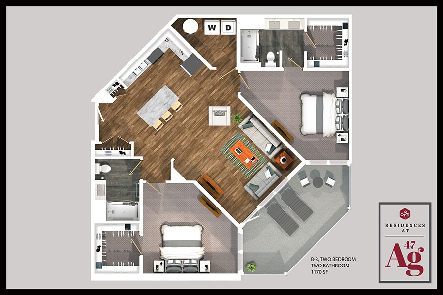 B3.jpg - 2 BED - Inside Corner/Pool View