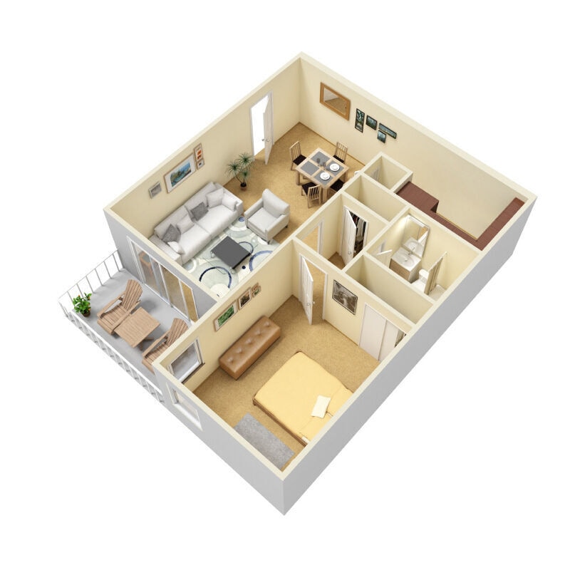 Floor Plan - 1 Bedroom C