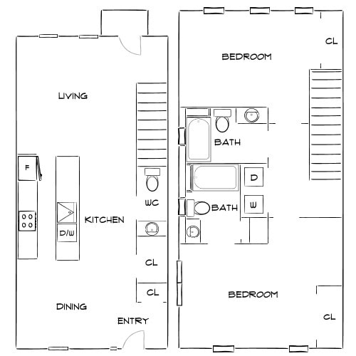 Floor Plan - Design 2Q Townhome
