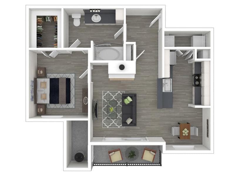 Floor Plan - 1 Bedroom 1 Bathroom - 759 White Reno