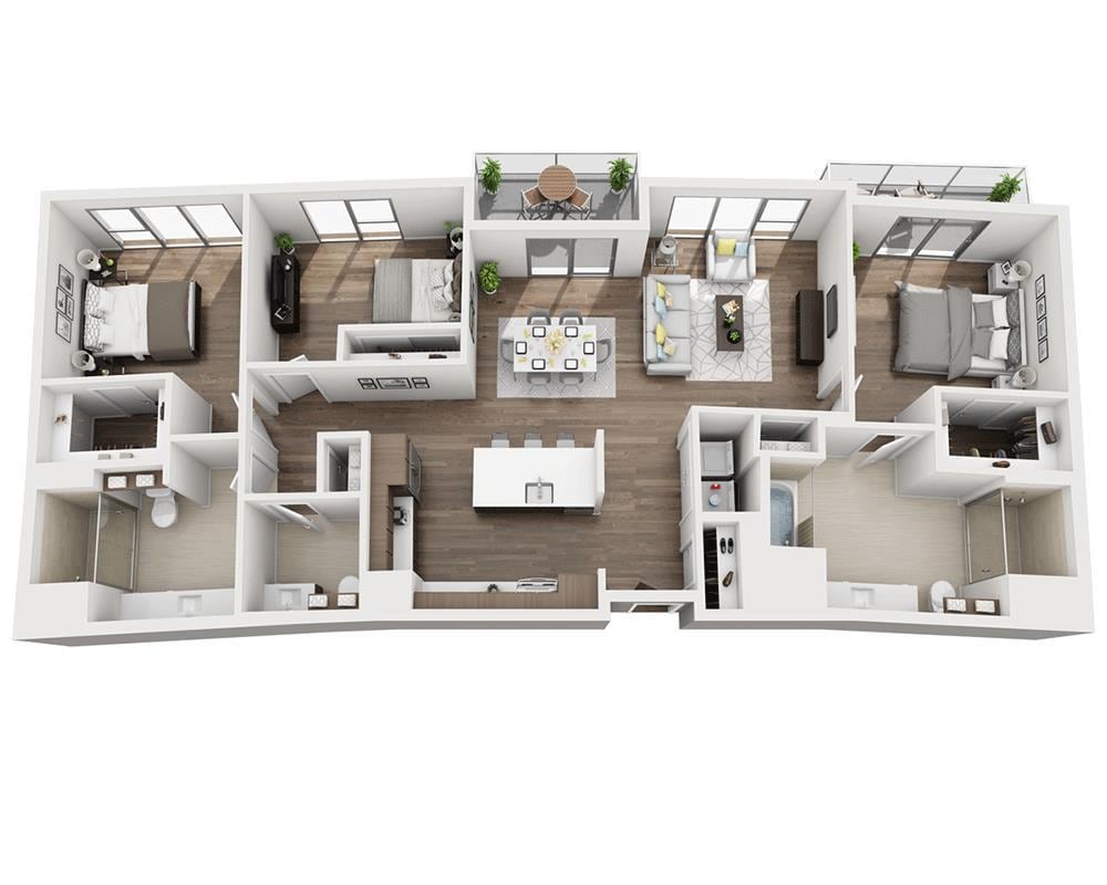 Floor Plan - Three Bedroom C2.5G