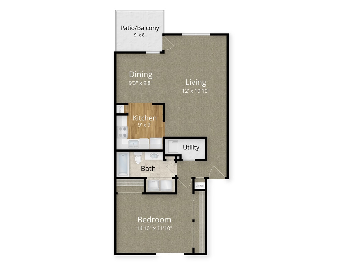 1 Bedroom/1 Bath - 1 Bed x 1 Bath
