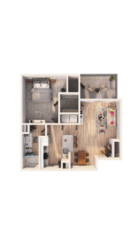 Floor Plan - A1B Renovated 