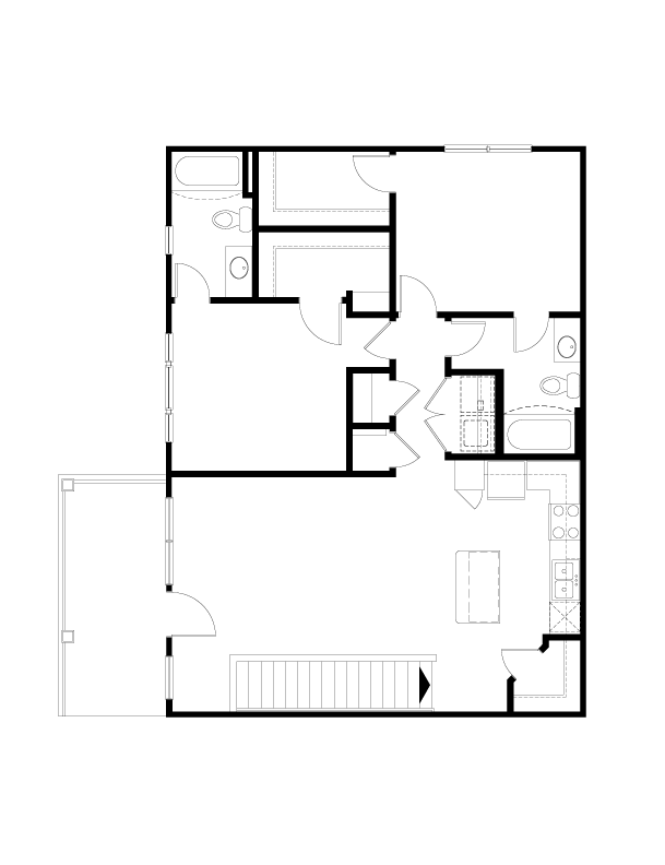 Floor Plan - 2 BR Designer Overlook