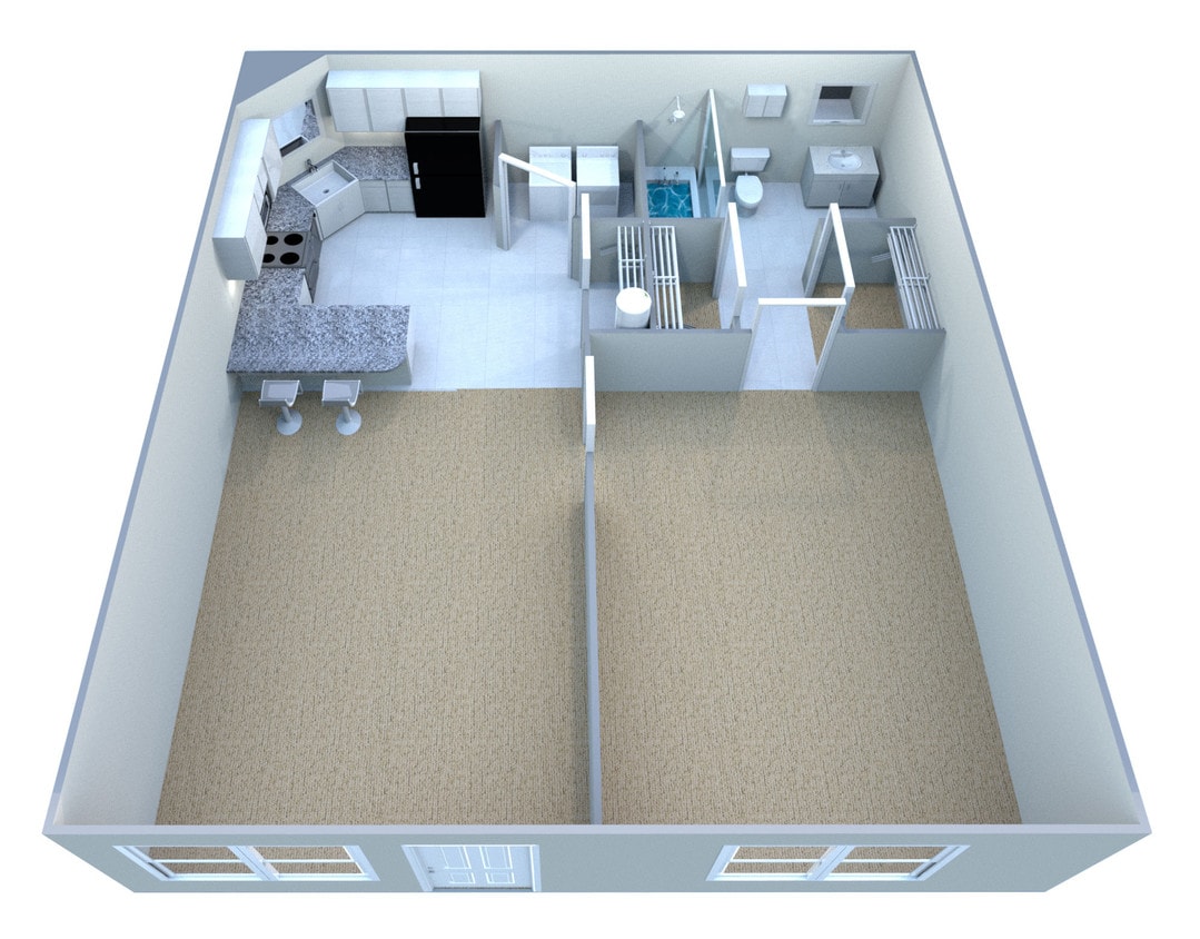 Floor Plan - Custom Deluxe III Executive Suite - Fully Furni...