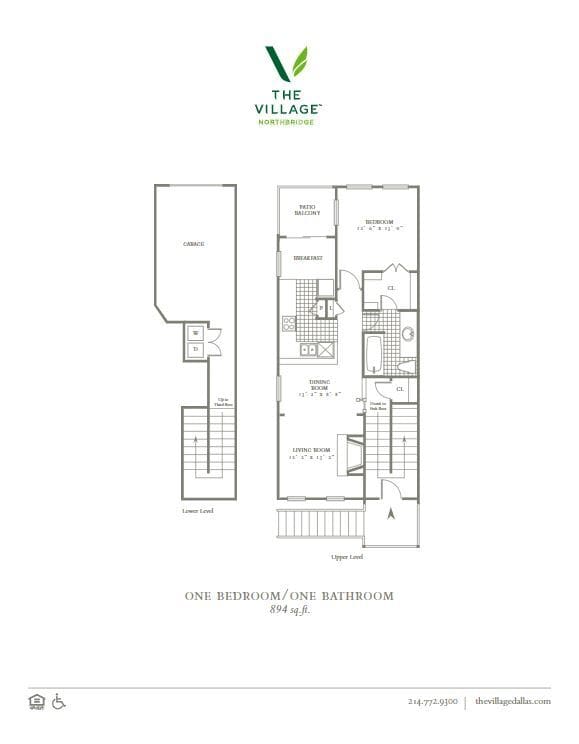 Northbridge 894 SF TH - One Bedroom Townhome