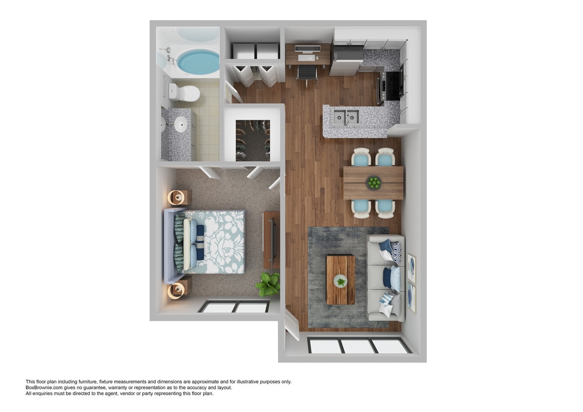 A1 - 1 Bedroom 1 Bath – Style A1 Renovated