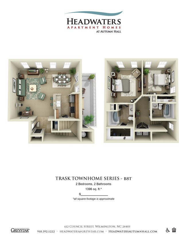 Floor Plan - 2 Bedroom 2 Bath
