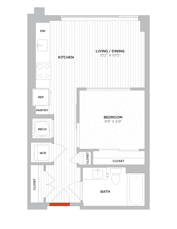 Floor Plan - Studio-S01a West