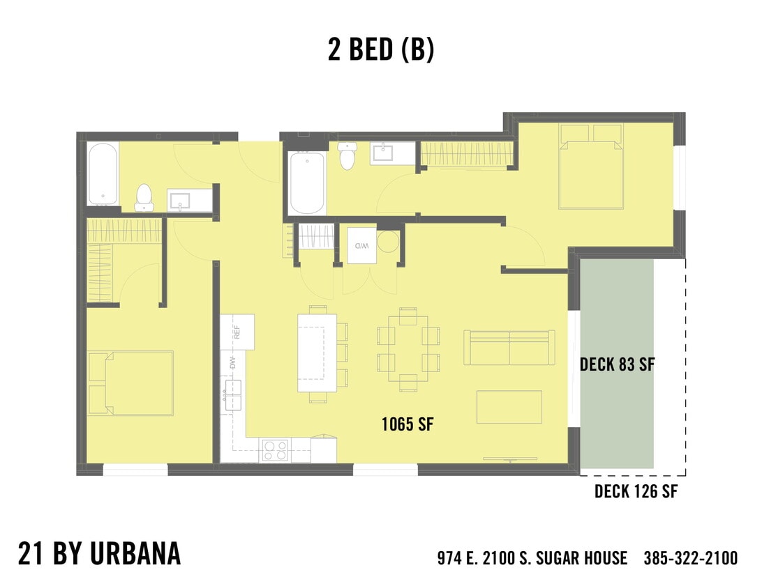 Floor Plan - 2 BED (21-2B)
