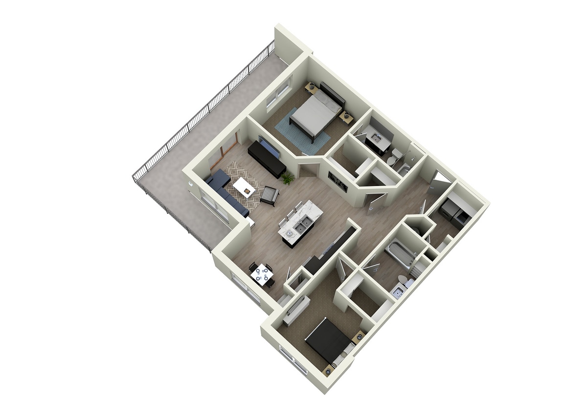 Floor Plan - 2F - Two Bedroom