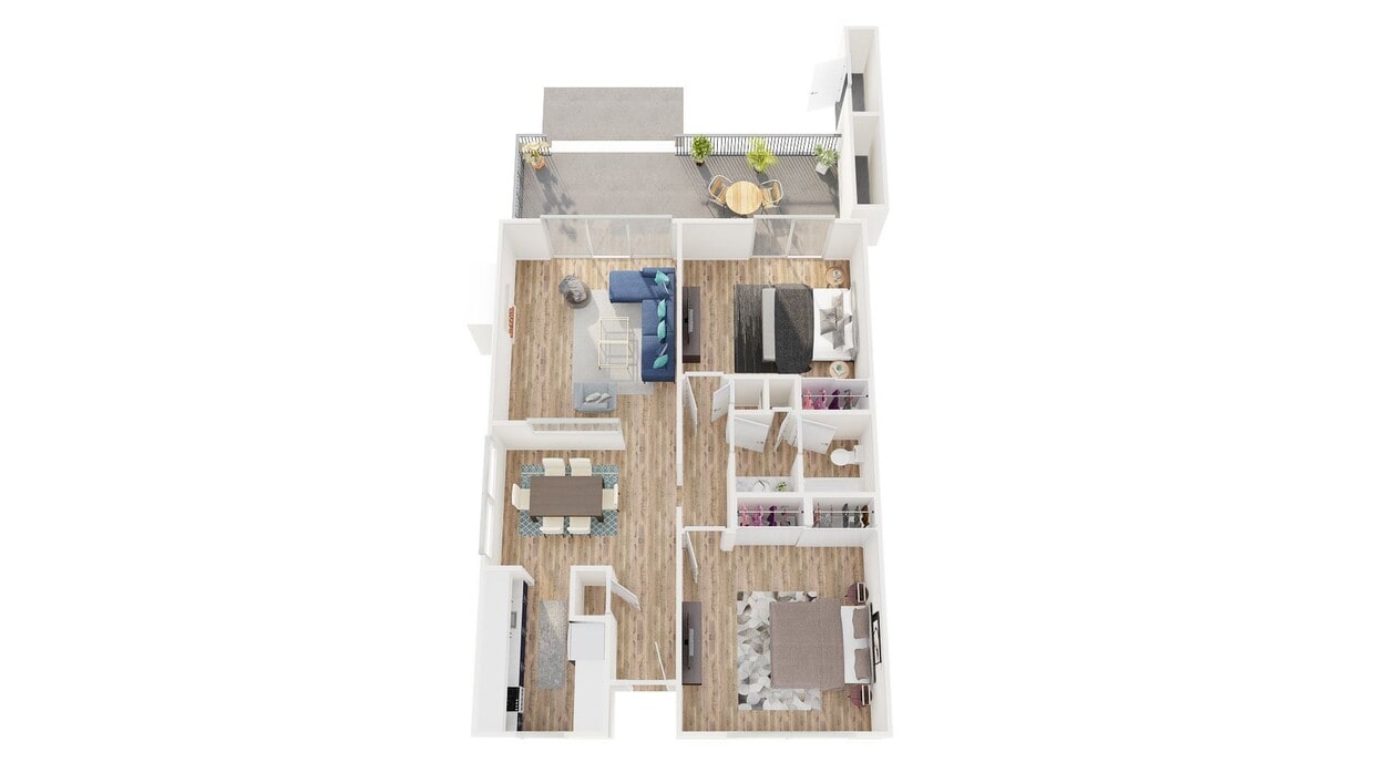 1x1 Den floor plan Westwood - 1x1 Den