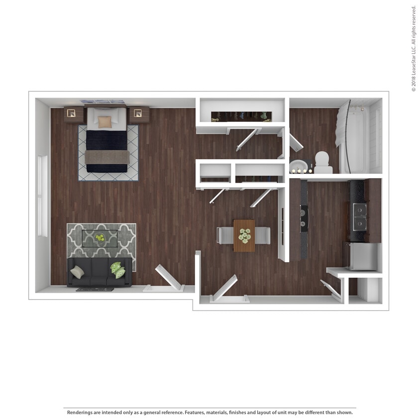Floor Plan - Studio (1 Bath)