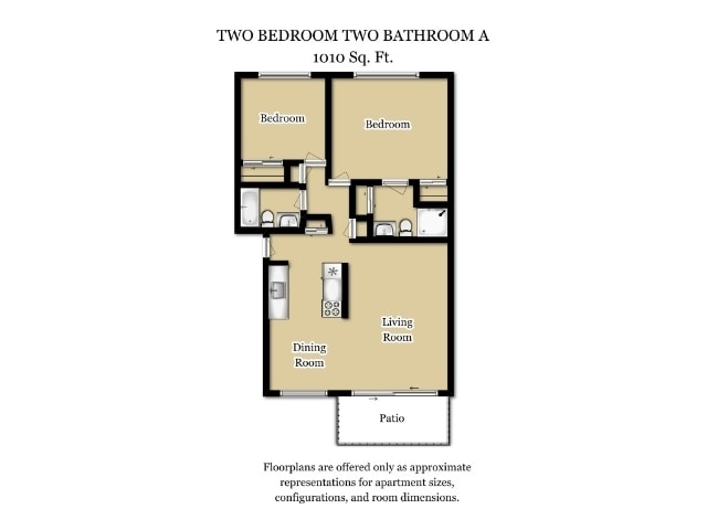 2 Bed/2 Bath-Plan A - 2 Bed 2 Bath Plan A