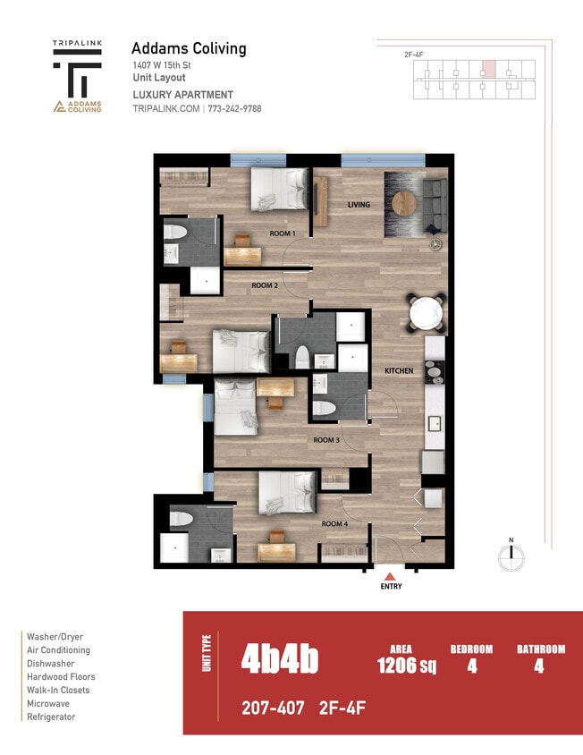 Floor Plan - Unit 407