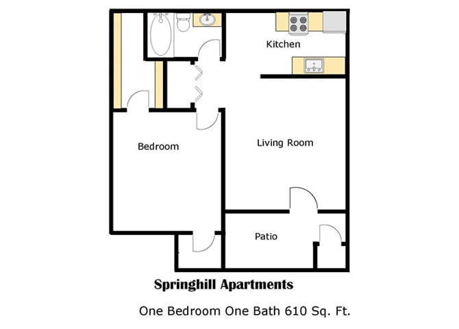 Floor Plan - ONE BEDROOM - B