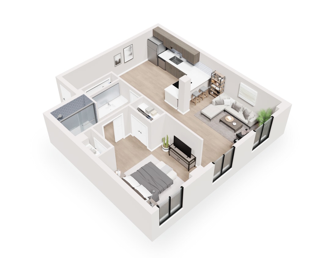 Floor Plan - 1 Bedroom - 01