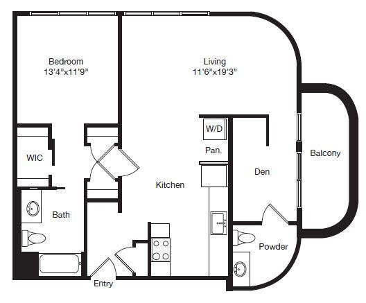 Floor Plan - A08 | 1X1