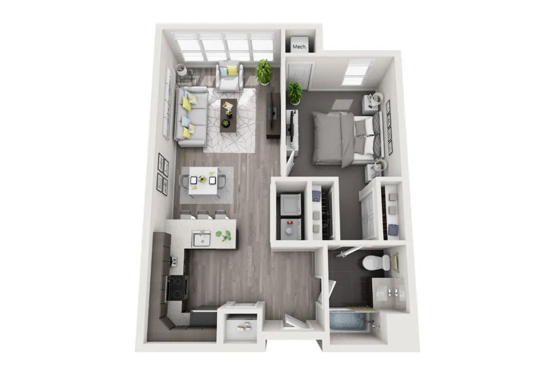 Floor Plan - 1 Bedroom C