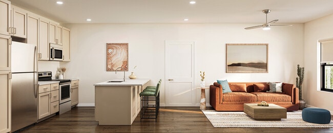 Kitchen & Living Area - Alma Apartments