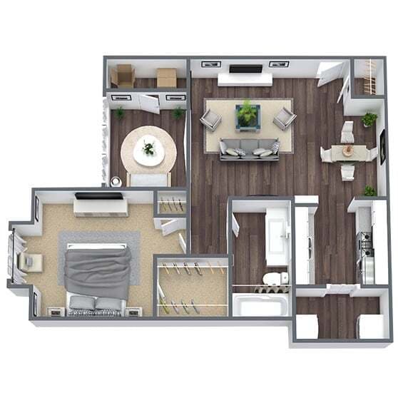 Floor Plan - A5: 1 Bed 1 Bath