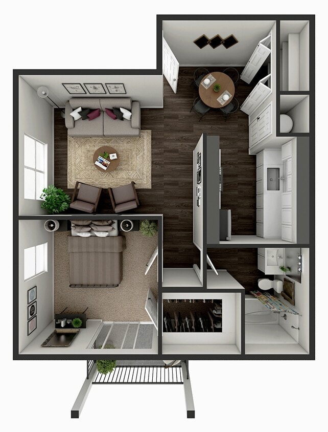 Floor Plan - Inwood-1BR1BInwood Place