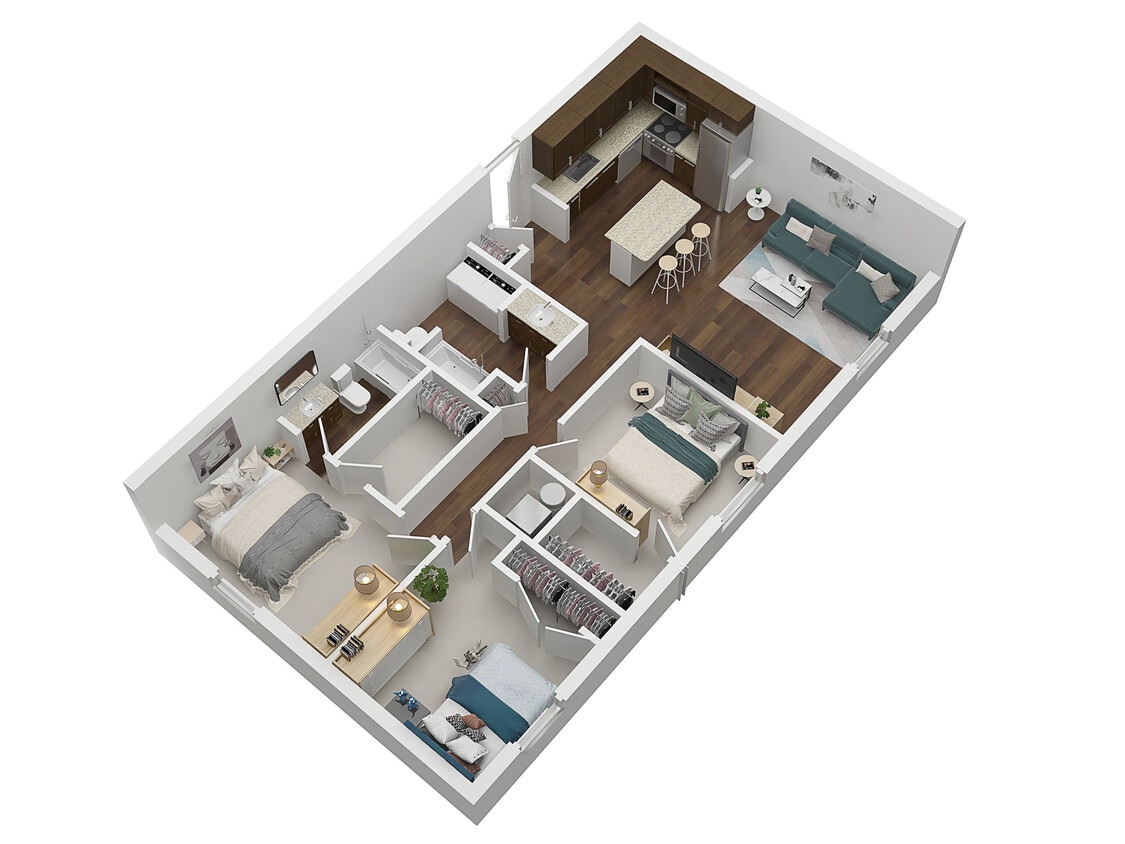 Fountain - 3 Bed 2 Bath - 1172 Sq. Ft. - Fountain