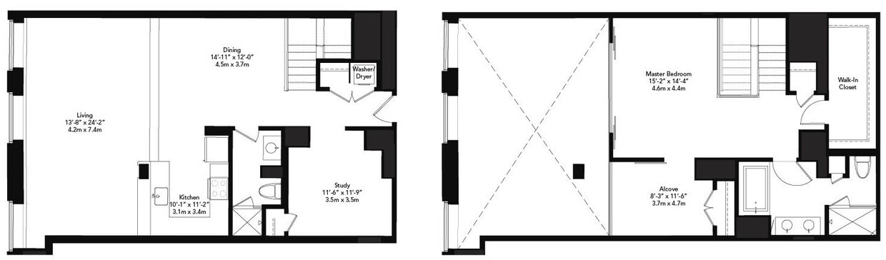 Floor Plan - 1 Bed/2 Bath-a20i