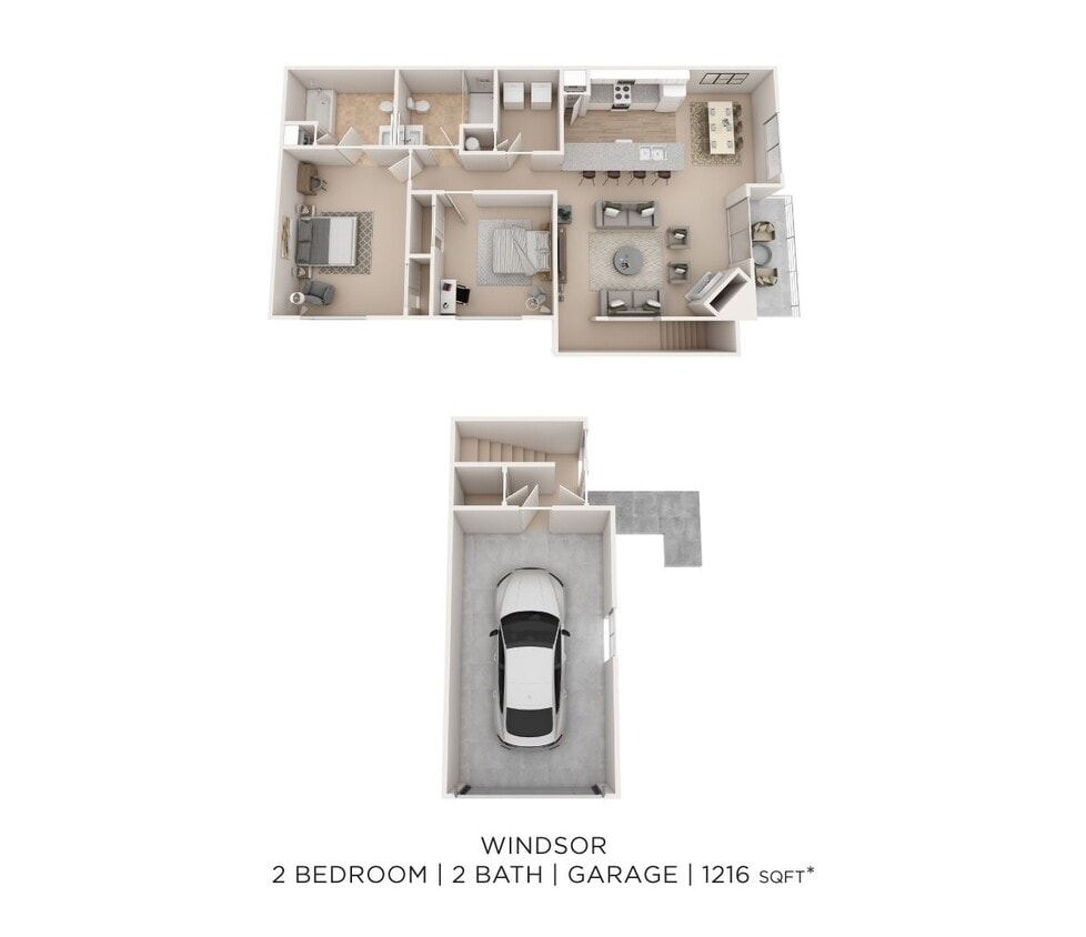 Floor Plan - Windsor w/ Garage - Upper Level