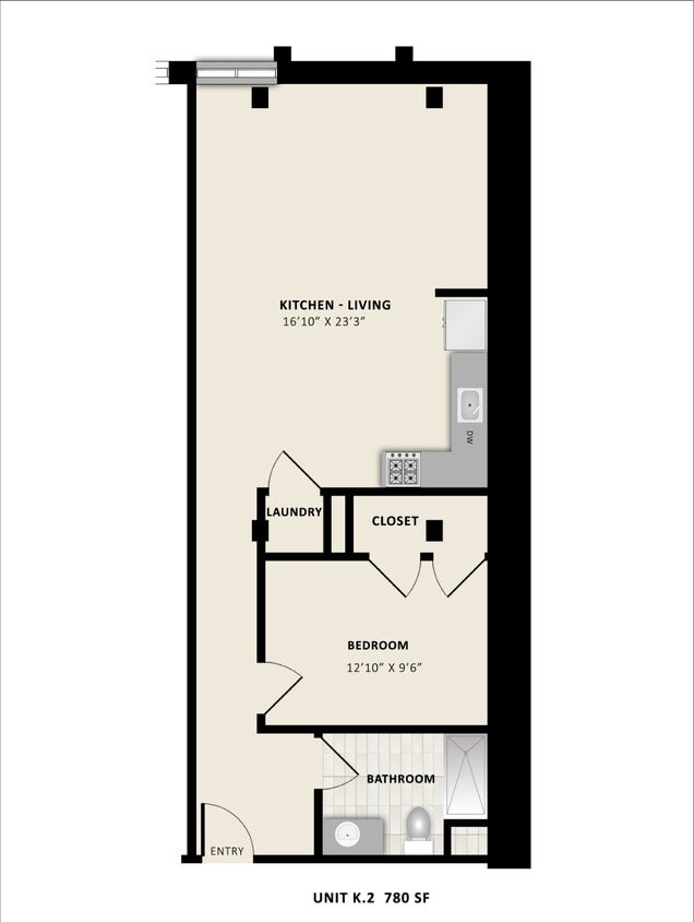 K2 - K4 - 1 bed 1 bath