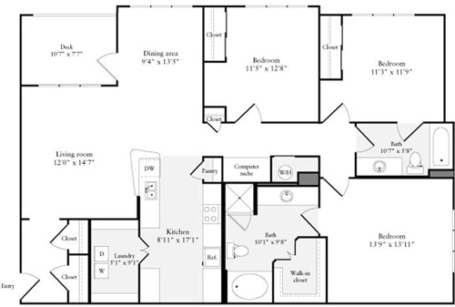 Floor Plan - 3+ Bedrooms C