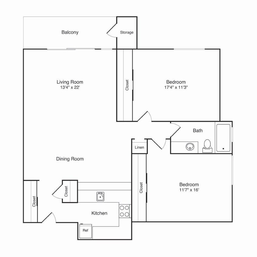 Floor Plan - 2x1 A Partial Reno