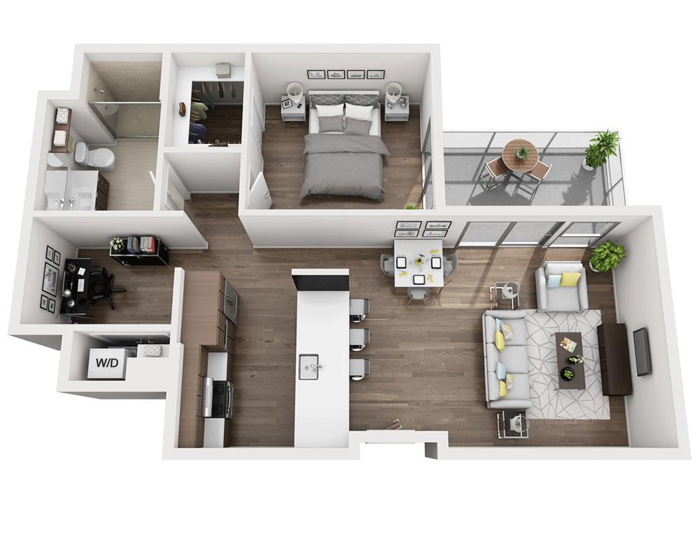 Floor Plan - One Bedroom A1F