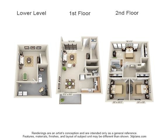 Floor Plan - 3 Bed TH