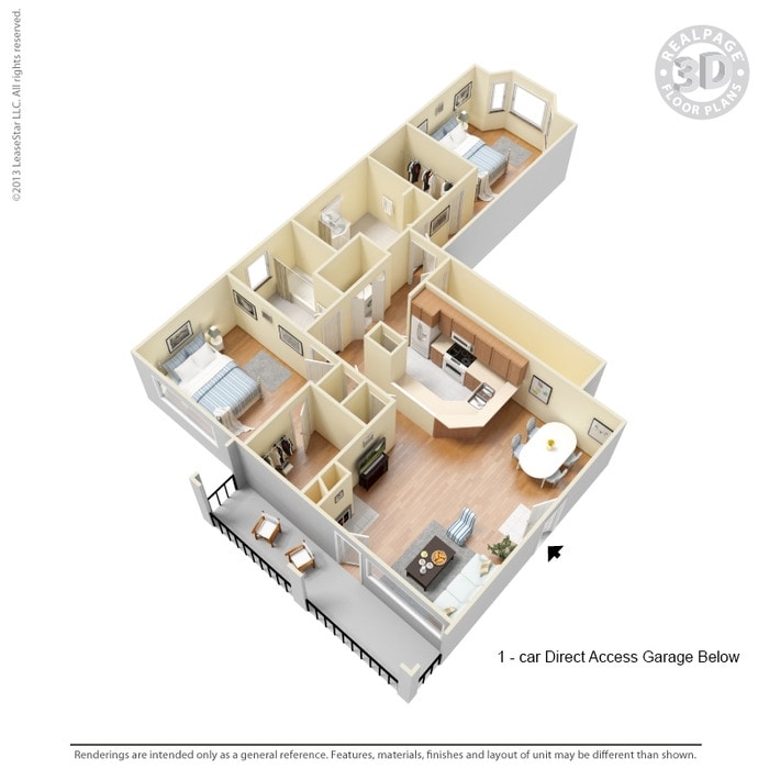 2BR/2BA - 2 Bed 2 Bath 1218 SqFt (1080 Net)