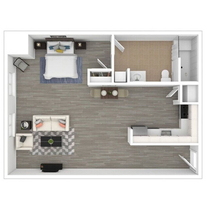 Floor Plan - Studio - 718 SF