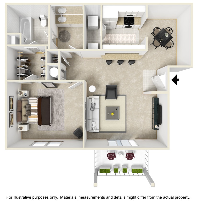 Floor Plan - 1 Bedroom