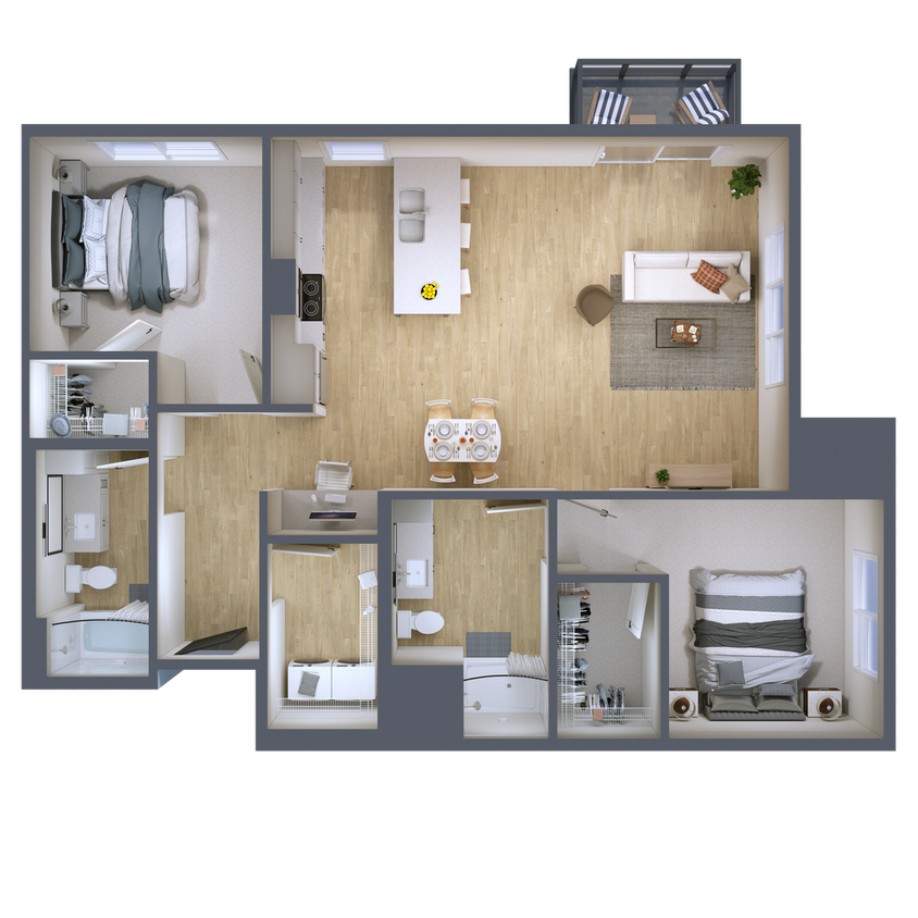 Floor Plan - Parker (3-2)
