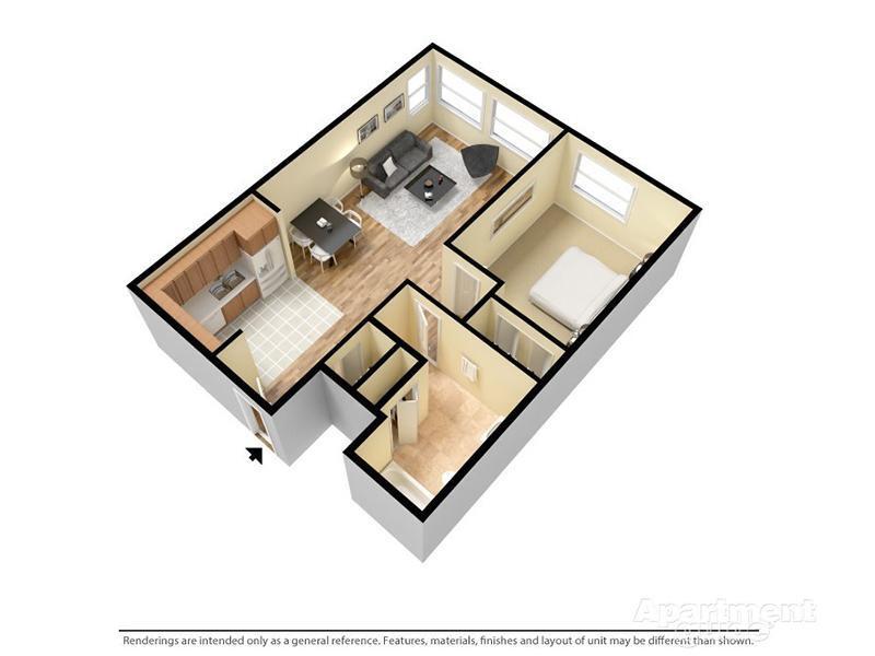 Floor Plan - 1 Bed