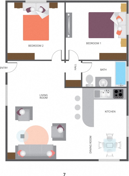 Floor Plan - Two Bedroom F