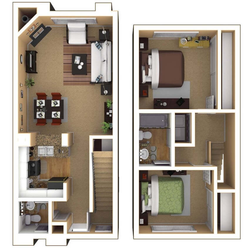 Floor Plan - Townhome 2 Luxury