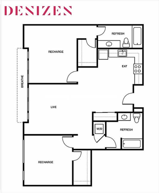 2C - 2B2B - 1170 SQFT - 2C