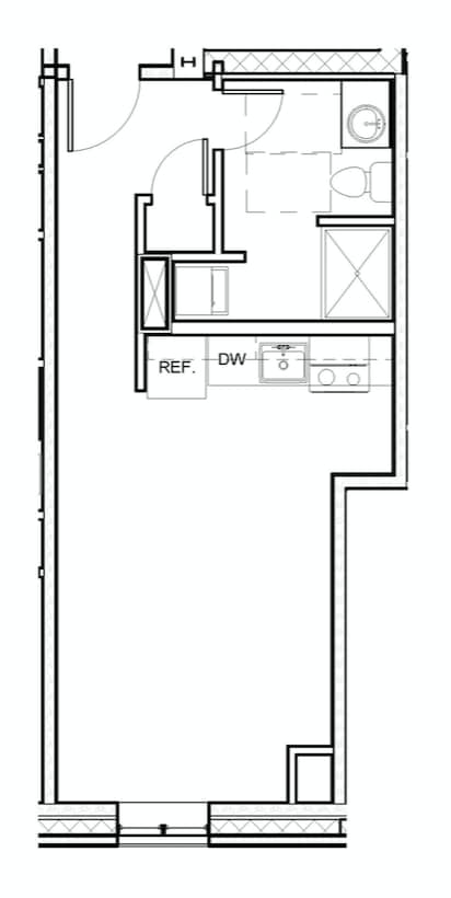 Floor Plan - Studio 209-609