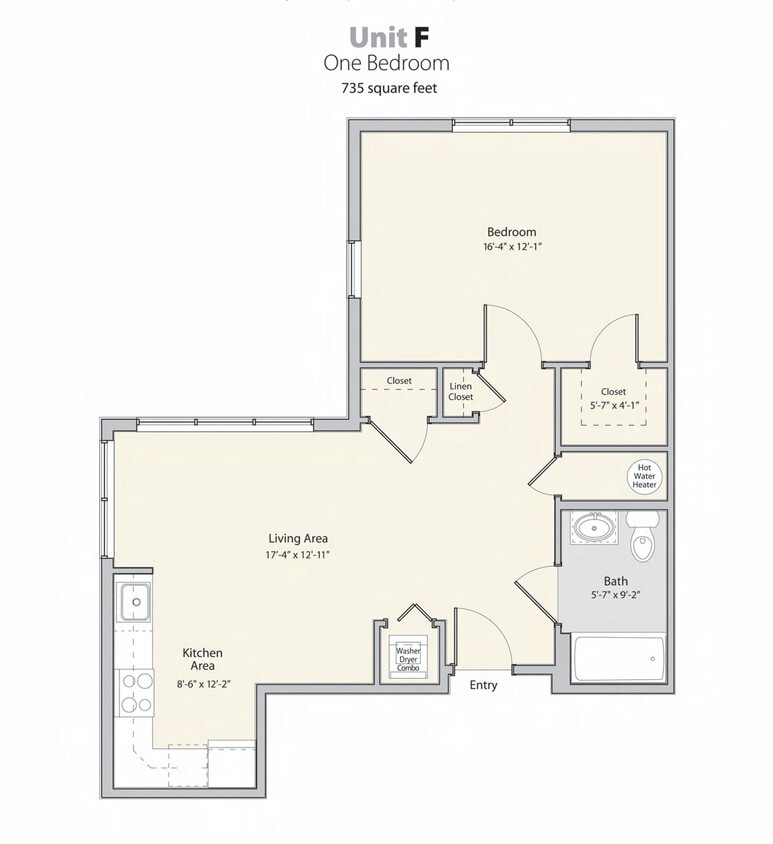 Floor Plan - 1 Bedroom F
