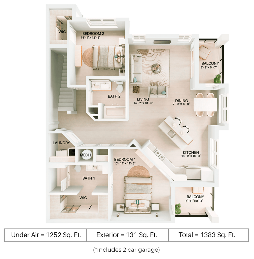 Floor Plan - B2U - Attached Garage