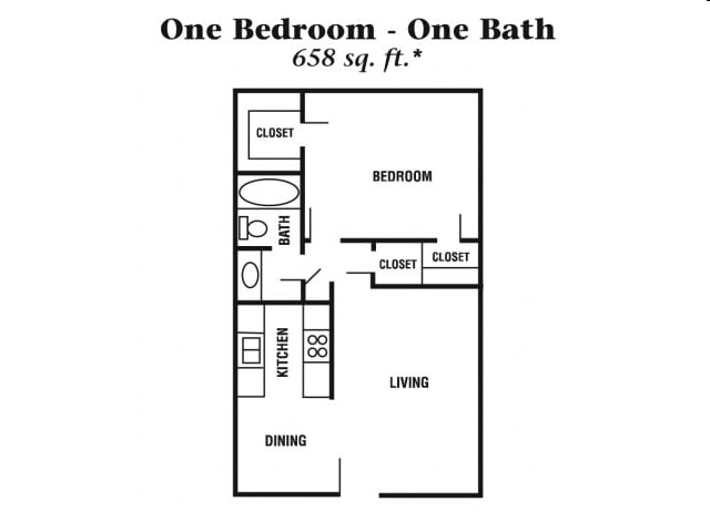 1BR/1BA - 1X1