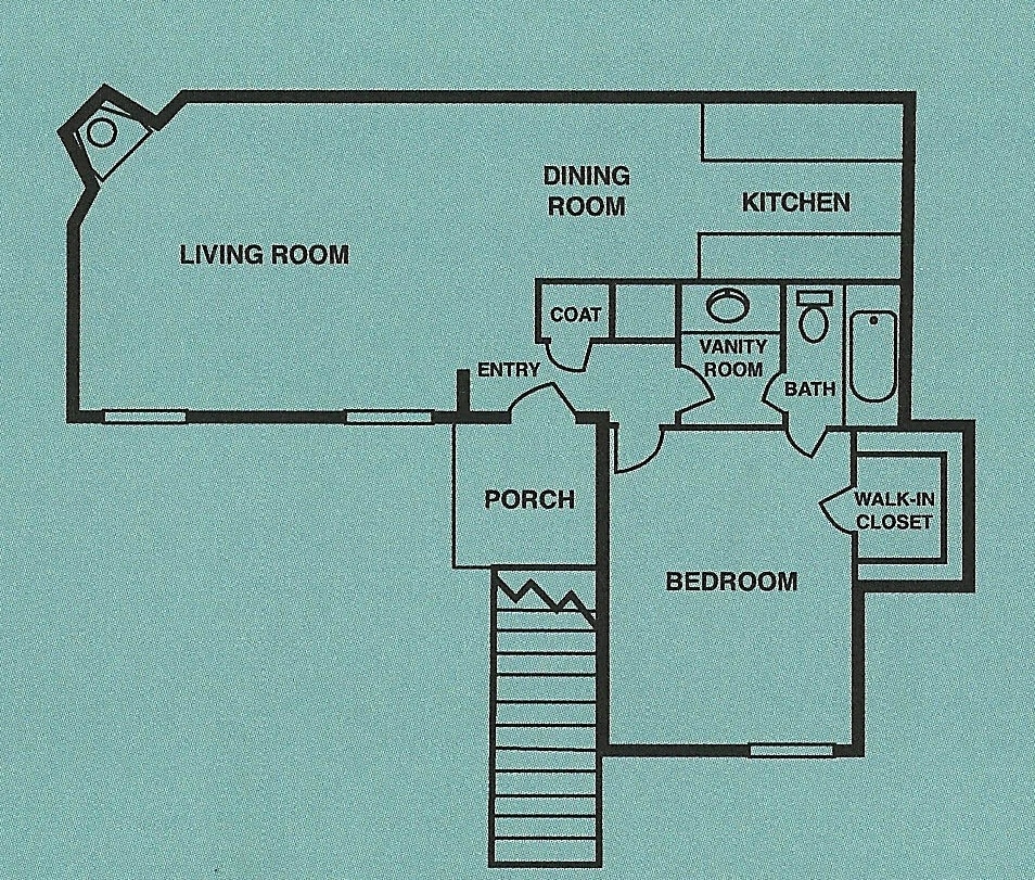 1A - 1 BED 1 BATH APARTMENT READY TO MOVE IN ! 