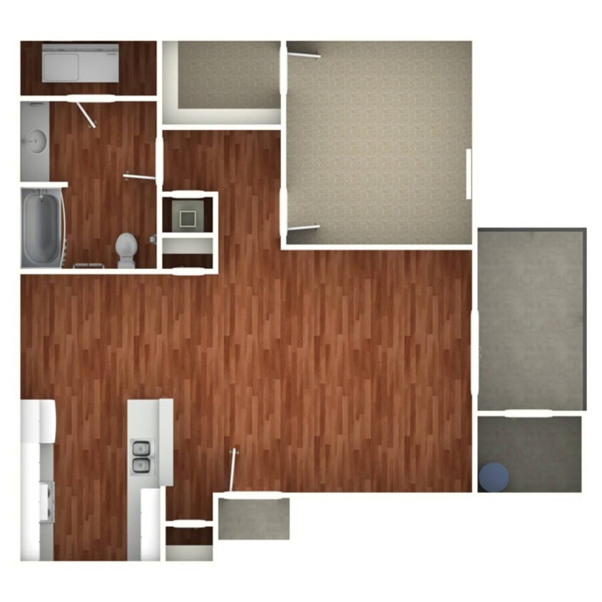 Floor Plan - 1 Bedroom