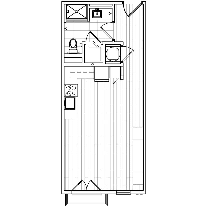 Floor Plan - 0x1 448 sqft