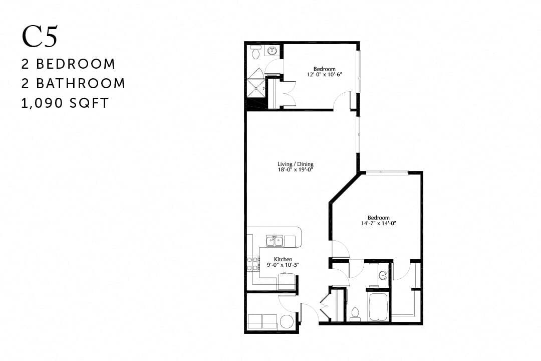 Floor Plan - C5 Two Bedroom